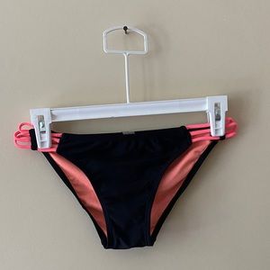 Black TiniBikini Swimsuit Bottoms Full Coverage